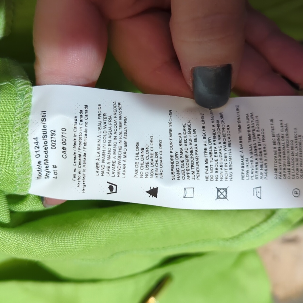 Joseph Ribkoff green Linen blouse - Picture 6 of 11